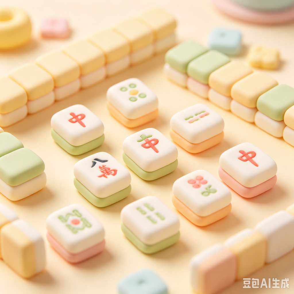 green transparent mahjong tiles